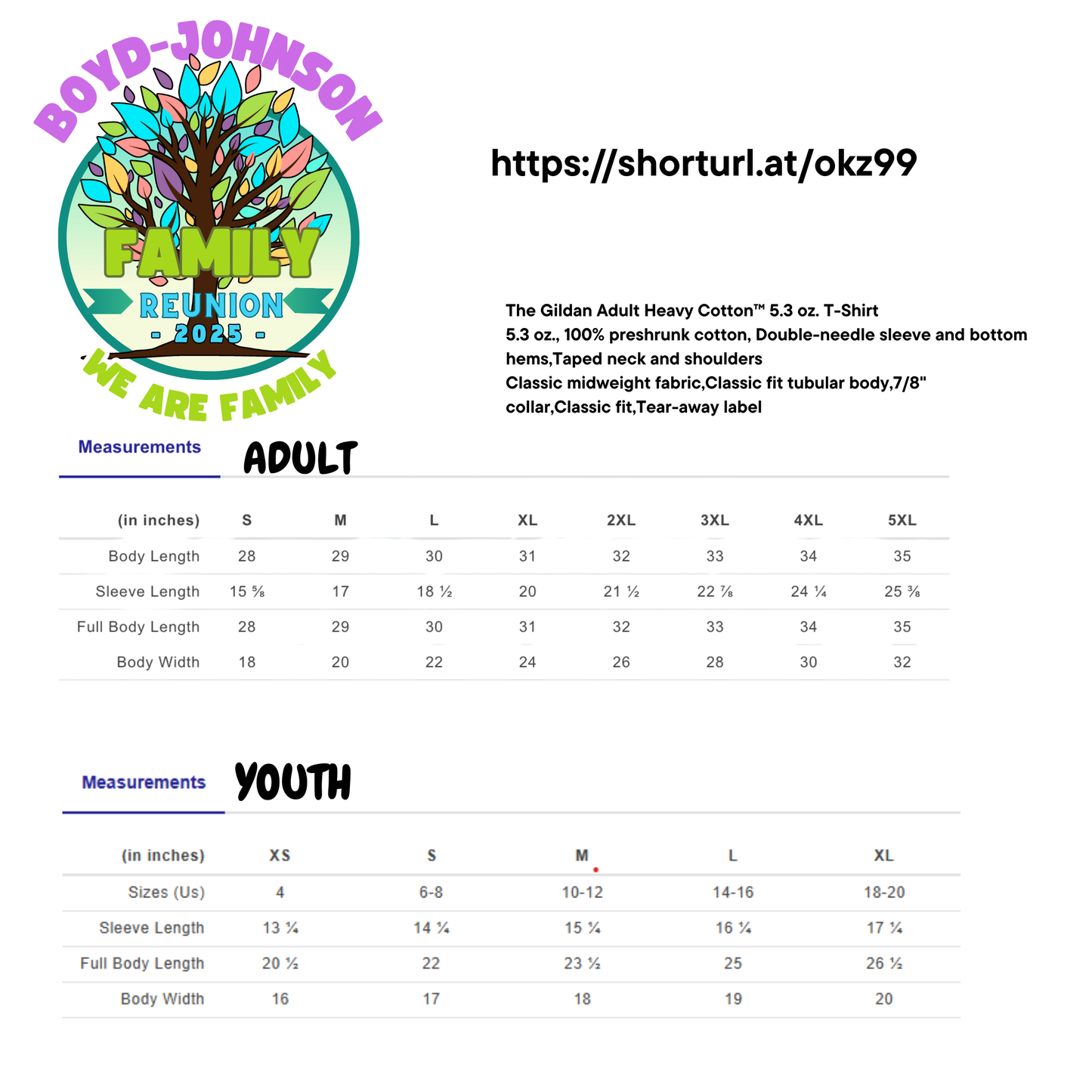 BOYD-JOHNSON Family Reunion Shirts