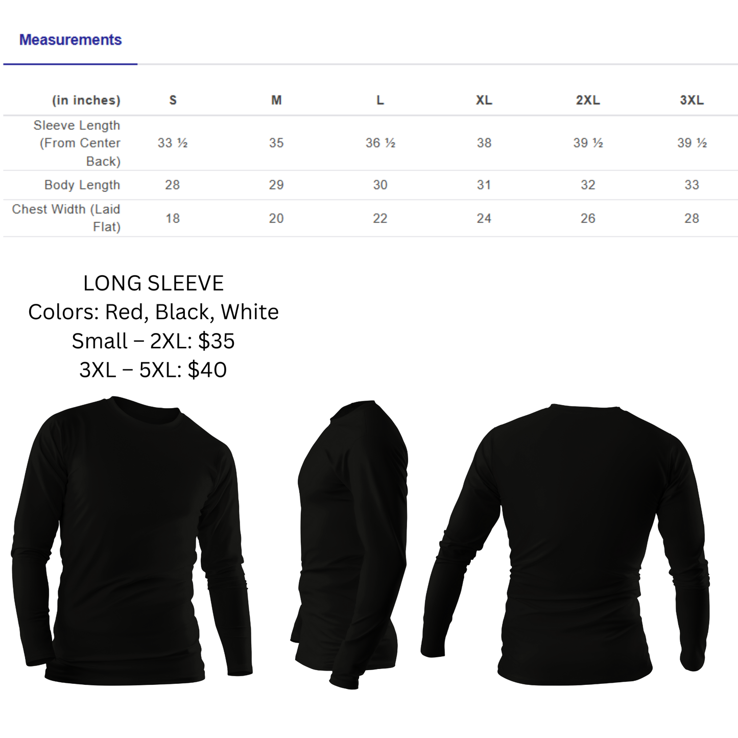 SPECIAL ORDER LONG (TEXT BUSINESS LINE)