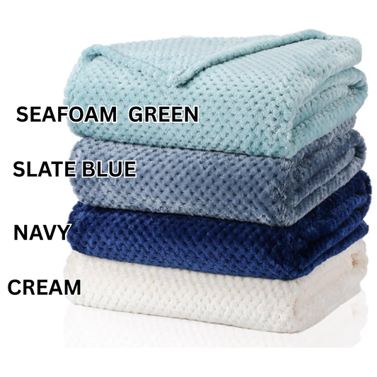 Custom Flannel Fleece Throw Blanket (50” x 60”)