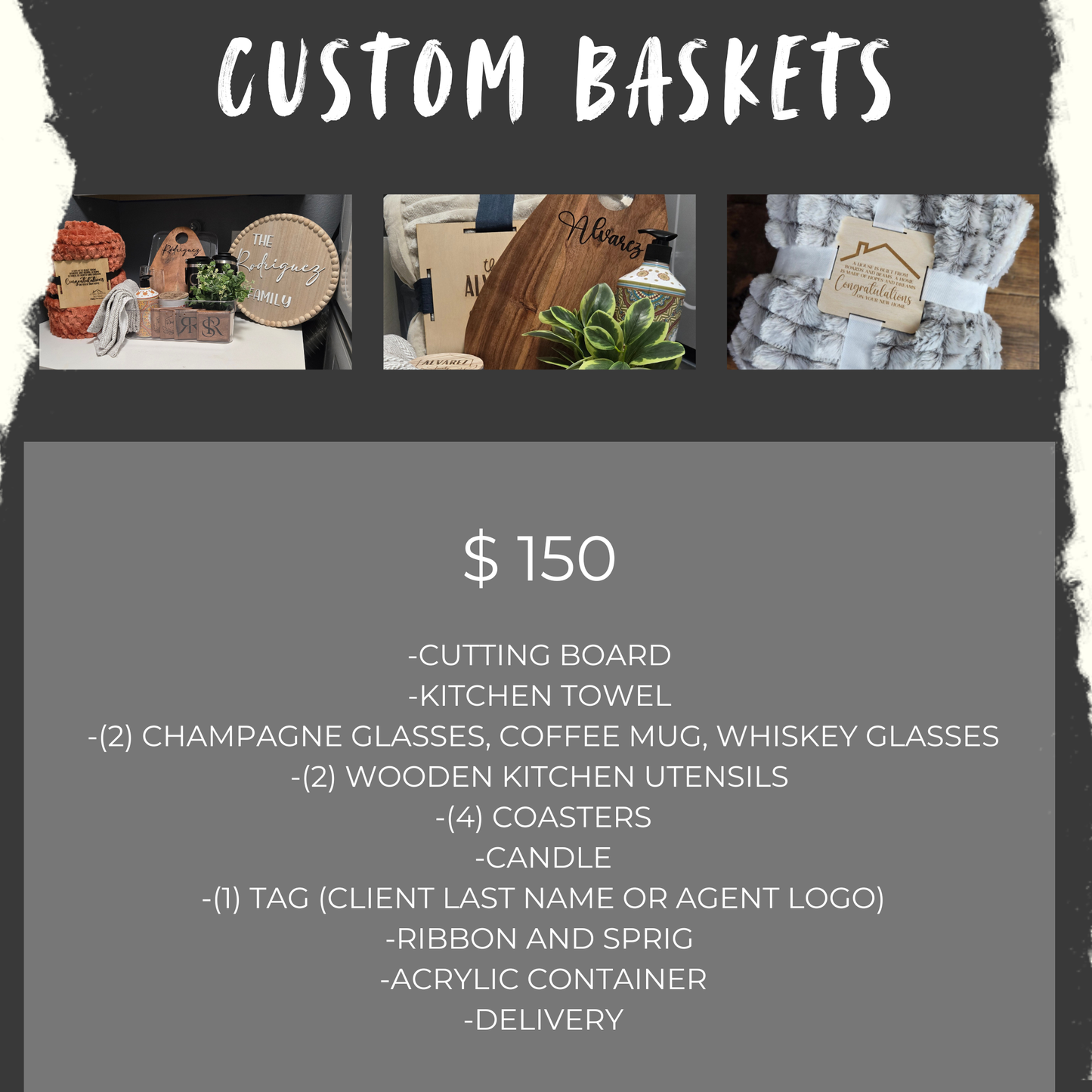 PERSONALIZED CLOSING BASKET $150