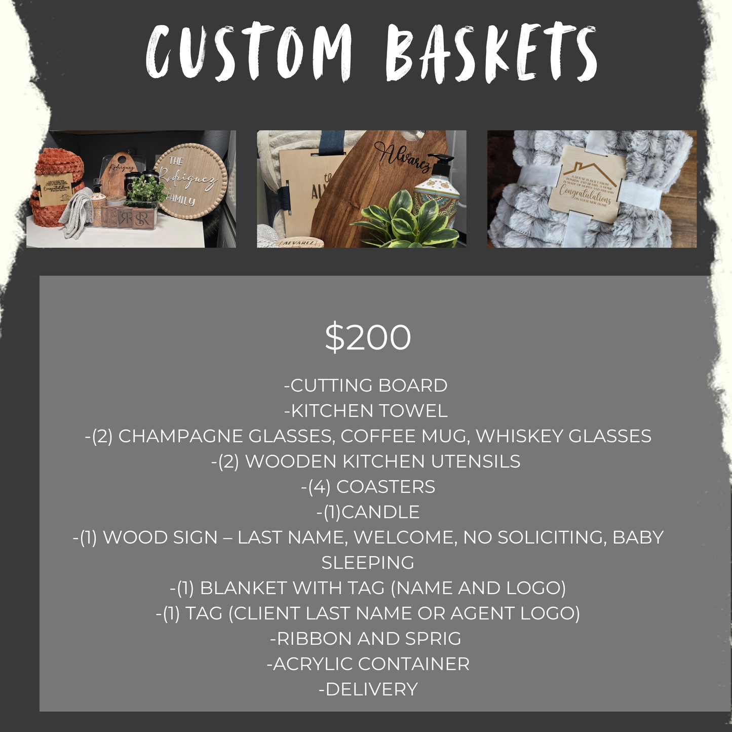 PERSONALIZED CLOSING BASKET $200