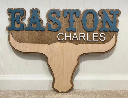 LONGHORN NAME SIGN